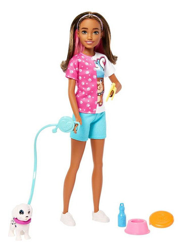 Boneca Barbie Family Skipper First Jobs Dog Walker Mattel 0