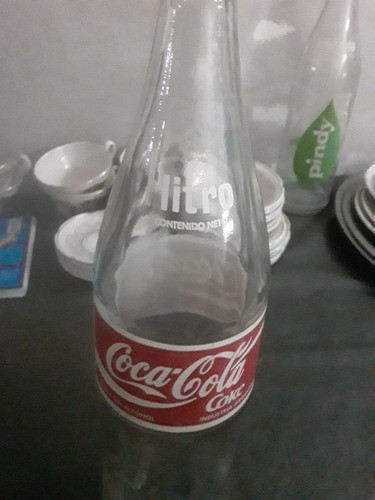 Botella Vidrio Vacia Coca Cola/coke De Un Litro 0