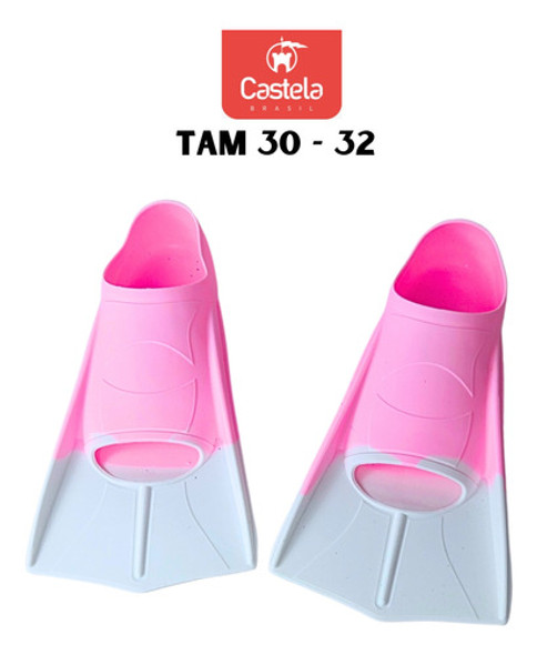 Pé De Pato Nadadeira Infantil Natação Tam 30-32 Rosa Castela 1