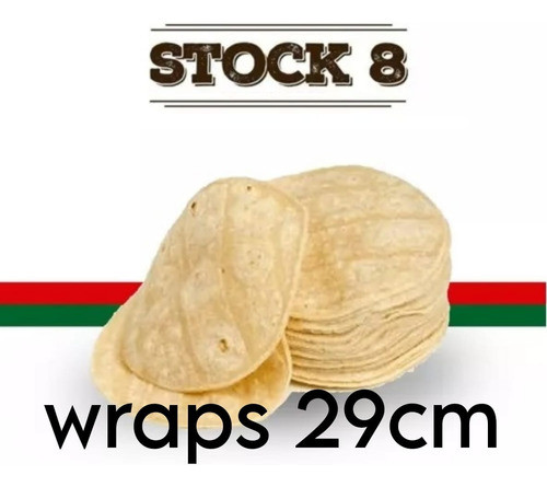 Tortillas Para Wraps Rolls Burritos 29cm X 60uni - Stock8 0