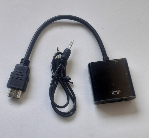 Cable Adaptador Conversor De Hdmi A Vga Full Hd Audio Video 1