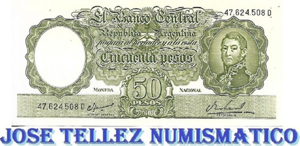 Bottero 2028 $ 50 Moneda Nacional Serie D Mb+ Palermo 0