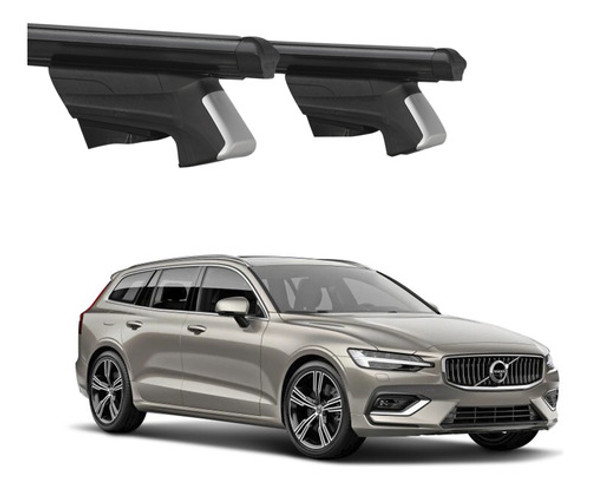 Barras De Techo Rurales Eqmax Beta Volvo V60 2010-2021 Negro 0 Barras De Techo Rurales Eqmax Beta Volvo V60 2010-2021 Negro 0