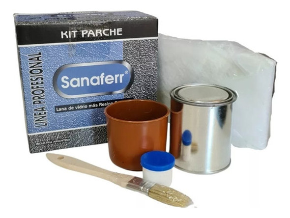 Kit Parche Fibra Lana De Vidrio + Resina Poliester Sanaferr 0