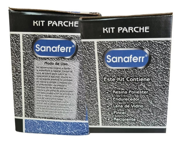 Kit Parche Fibra Lana De Vidrio + Resina Poliester Sanaferr 1
