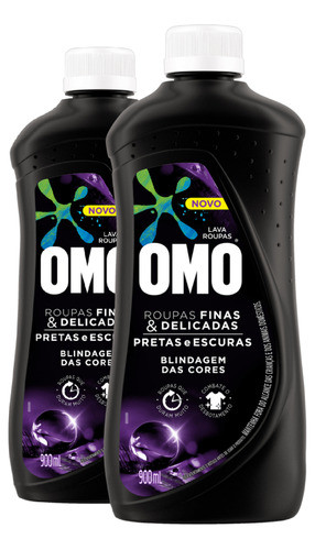 Kit 2 Omo Roupas Finas Sabão De Pretas E Escuras Sabão 0