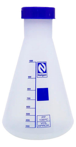 Erlenmeyer Em Poli C/tampa Cap. 500ml Nalgon 0