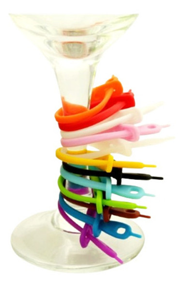 Kit 12 Marcadores Identificador Colorido De Taça Copo Caneca 0