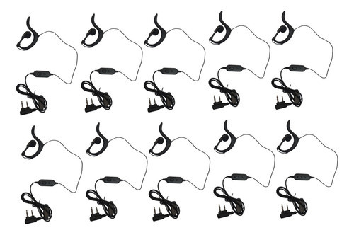 10 X Ptt Quadrad Baofeng Kenwood Gp78 Multilaser Fone Ouvido 0