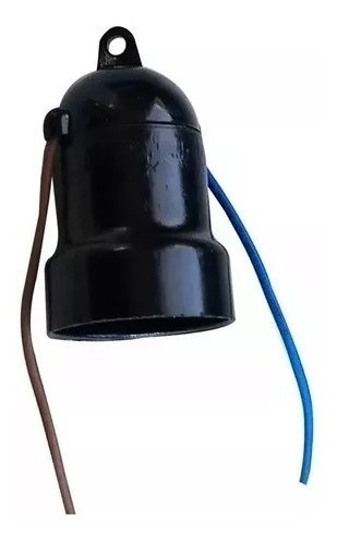 Pack X 10 Portalamparas Con Chicote Rosca Comun E27 0