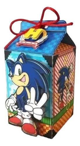 15 Cajitas Milk Box En 3d De Sonic 0