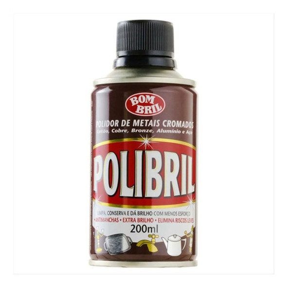 Polibril Cromados 200ml Latão, Cobre, Bronze, Alumínio E Aço 1