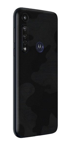 Skin Traseira Adesiva Shade Kamo Black Para Moto G8 Plus 0