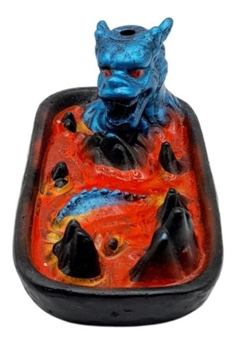 Incensário Cascata Dragão Canoa Azul 1