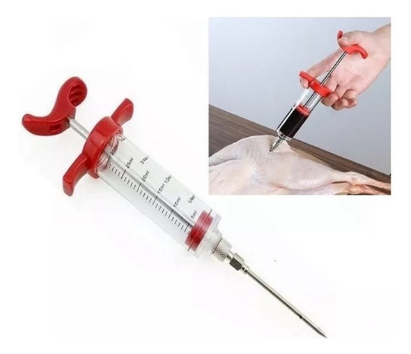 Jeringa Gastronómica Aguja Acero Asado Carne Marinar 1