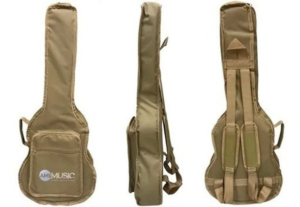 Bag Capa Almofadada P/ Violão Fender Baby Bege C/ Alças 0