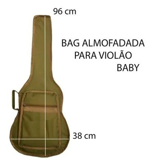 Bag Capa Almofadada P/ Violão Fender Baby Bege C/ Alças 1