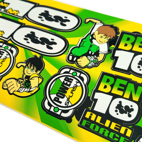 Plancha Kit De Calcomanías Para Bicicletas Similar Ben 10 0