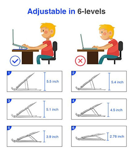 Omoton La02 - Soporte Elevador Plegable Ajustable 1
