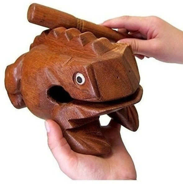 Mundo Percusion Ee Uu Fr08 N Deluxe Jumbo 8 Rana De Madera G 0