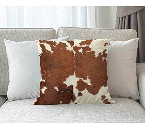 Moslion Almohadas De Piel De Vaca Funda De Almohada Decorati 1
