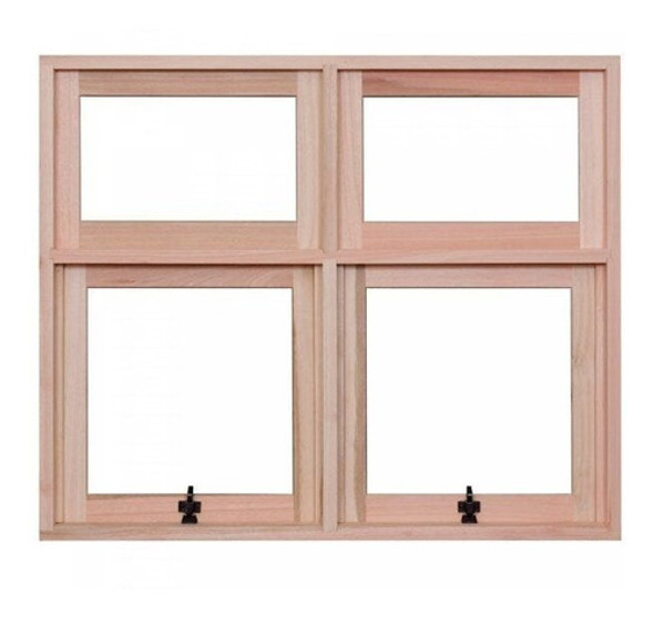 Janela De Madeira Maxim-ar 120x120cm Caixilho 9,4cm Ewk 0