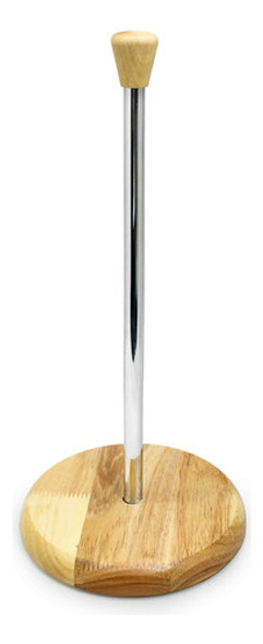 Porta Rollo Papel De Mesa Madera Metal Lh-3665 0