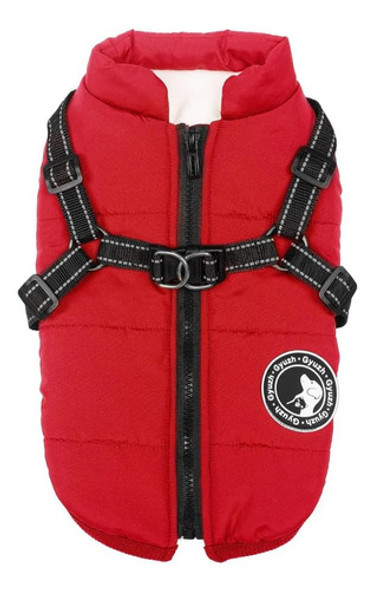 Abrigo Reflectante Invierno Para Perro Impermeable S Roja 0