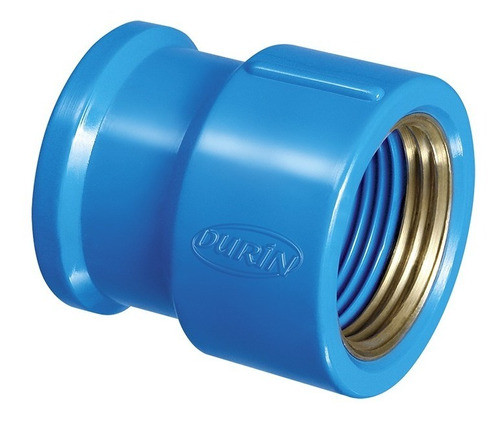 Luva Lr Azul Com Bucha De Latão 25mm X 3/4'' Durín 0