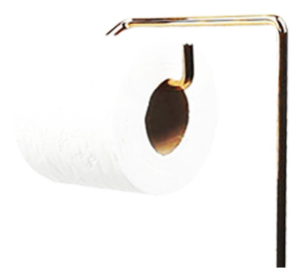 Suporte Porta Papel Hig Papeleira Lixeira Dourado Banheiro 1