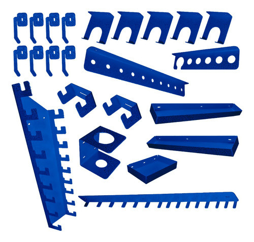 Kit Suportes Para Painel De Ferramentas Com 23 Unidades Azul 0