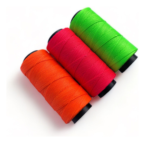 Linha Encerada Kit 3 Cores Neon Cifa Costura Manual Couros 0