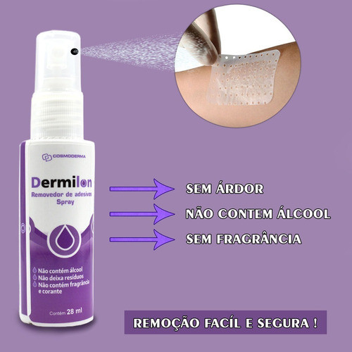 Removedor De Curativos E Adesivos 3 Unidades 28ml Dermilon 1