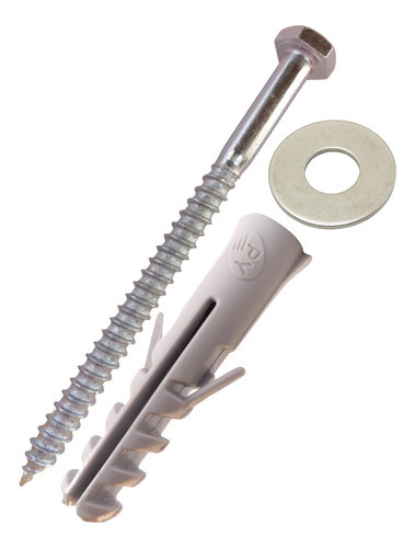 Tirafondo 1/4x3-1/2 + Tarugo Sin Tope + Arandela    100 Unid 1