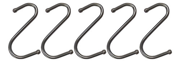 Set 5 Ganchos Para Cocina Utensillos Tipo S Acero Cromado 0