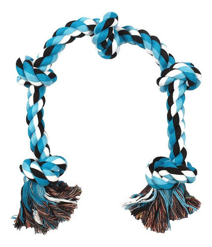 Juguete Perro Mascota Soga Cuerda 5 Nudos 570mm Microcentro 0