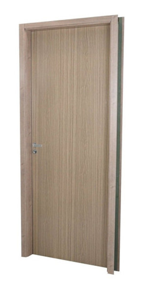 Kit Porta De Madeira Lisa 215x74cm Com Batente De Mdf Wt 1