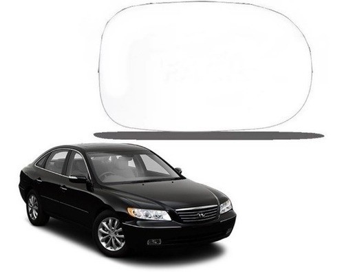 Lente Espelho Retrovisor Azera 08a11  Esq C/base Universal 1