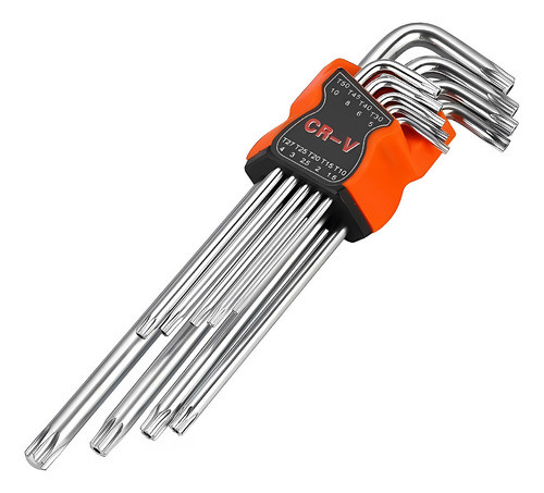 Juego De Llaves Torx 9 Piezas T 10 A T 50 Medianas Blister 0