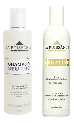 Tratamiento Keratina 300 Ml La Puissance + Shampoo Neutro 0