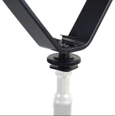 Mini Suporte Adaptador V 3 Sapatas P/ Flash Microfones E Led 1