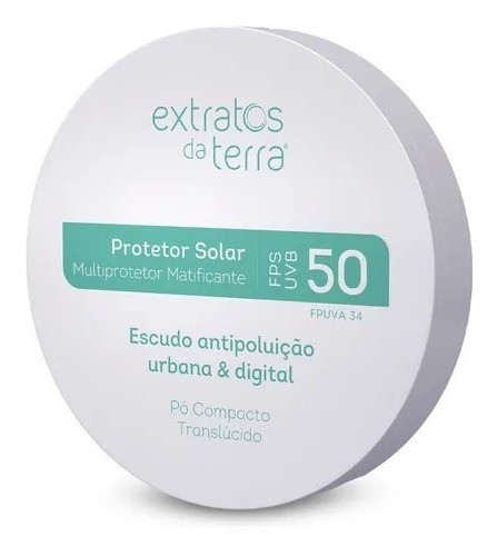 Pó Compacto Fps 50 Antioleosidade Extratos Da Terra + Brinde 0