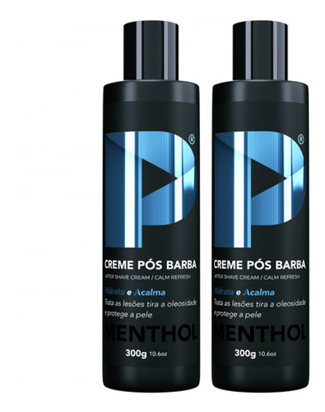 Creme Pós Barba Play Barber 300g Menthol Pós Barbear 2 Unida 0