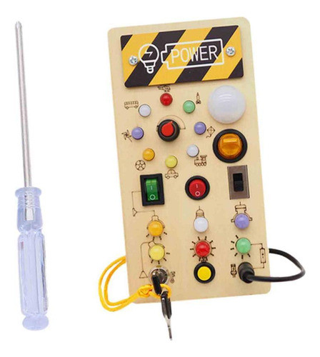 Montessori Led Busy Boards Light Com Chave De Fenda 0