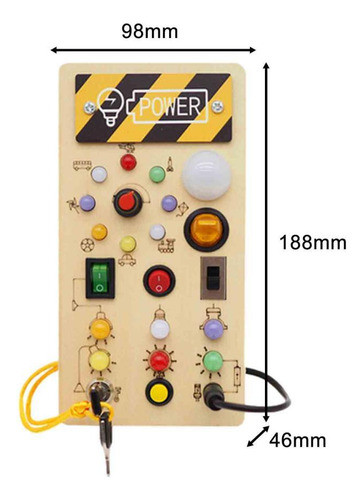 Montessori Led Busy Boards Light Com Chave De Fenda 1