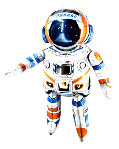 Globo Astronauta-1 U- 80 Cm X 1,34 Mts- Universo Mágico- 0