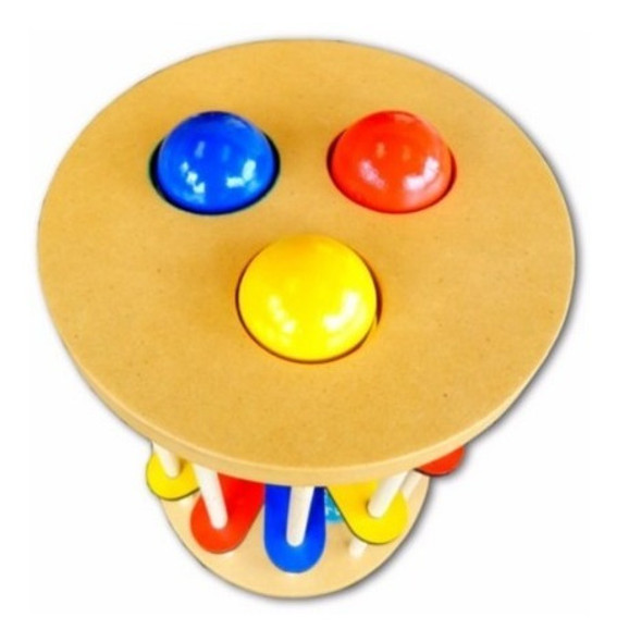 Juego Didáctico Banco Grande De Descarga Rulero Con Pelotas 1