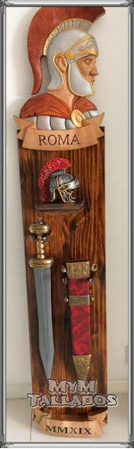 Porta Sable Espada Tallado En Madera 1