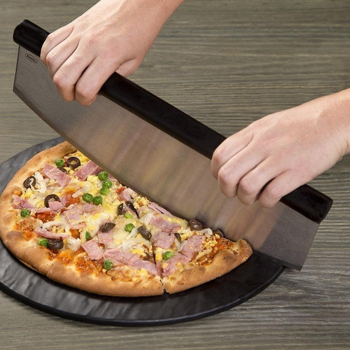 Cortador Inox Para Pizza, Pães, Bolos Com Cabo De Madeira 1