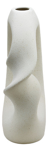 Florero Ovalado Ondulado 22cm Color Arena Lh-3720 1